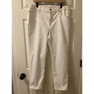 Chicos Jeans So Slimming Girlfriend Slim Leg Ankle 2.5 R US 14R White